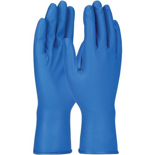Grippaz Gloves, Small, Nitrile, 8-mil, Powder-Free, Blue Planification Entrepots Molloy