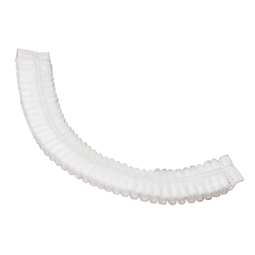 Pleated Bouffant Cap, Polypropylene, 21", White Planification Entrepots Molloy