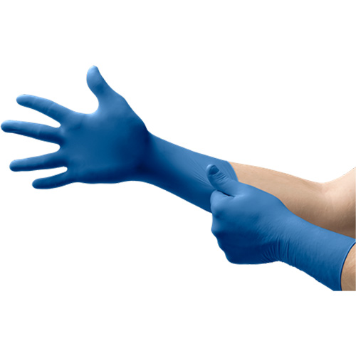 Gants UltraSense EC, T-petit, Nitrile, 5 mils, Sans poudre, Bleu, Classe 2 Planification Entrepots Molloy