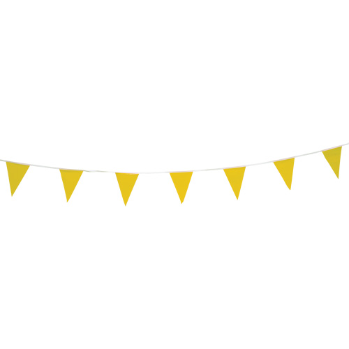 Cordon de fanions, 60' lo, Jaune Planification Entrepots Molloy