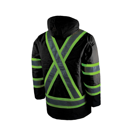 Parka de s&eacute;curit&eacute; doubl&eacute;, Noir, Grand Planification Entrepots Molloy