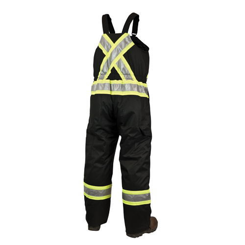 Salopettes de s&eacute;curit&eacute; doubl&eacute;e, Polyester/Polyur&eacute;thane, Grand, Noir Planification Entrepots Molloy
