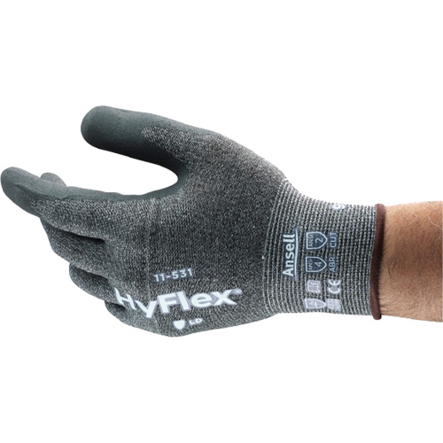 Hyflex&reg; Cut-Resistant Coated Glove, 6, Nitrile Coating, 18 Gauge, Nylon Shell Planification Entrepots Molloy