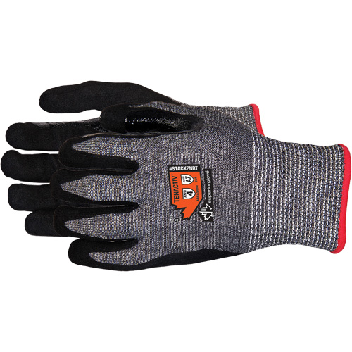 Gants en tricot de composite r&eacute;sistant aux coupures, Taille T-Grand/10, Calibre 13, Rev&ecirc;tement Mousse de nitrile, Enveloppe en Acier inoxydable/PEHP/TenActiv, ASTM ANSI niveau A7 Planification Entrepots Molloy