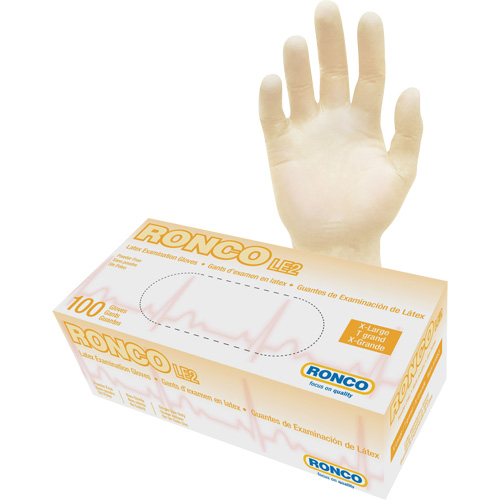 Disposable Gloves, X-Large, Latex, 4-mil, Powder-Free, Natural, Class 2 Planification Entrepots Molloy