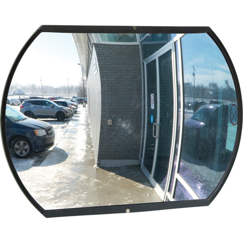 Miroir convexe rectangulaire/rond avec support, 18" h x 26" la, Int&eacute;rieur/Ext&eacute;rieur Planification Entrepots Molloy