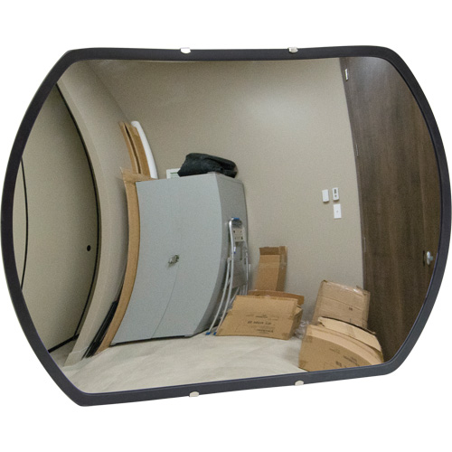 Roundtangular Convex Mirror with Bracket, 12" H x 18" W, Indoor/Outdoor Planification Entrepots Molloy