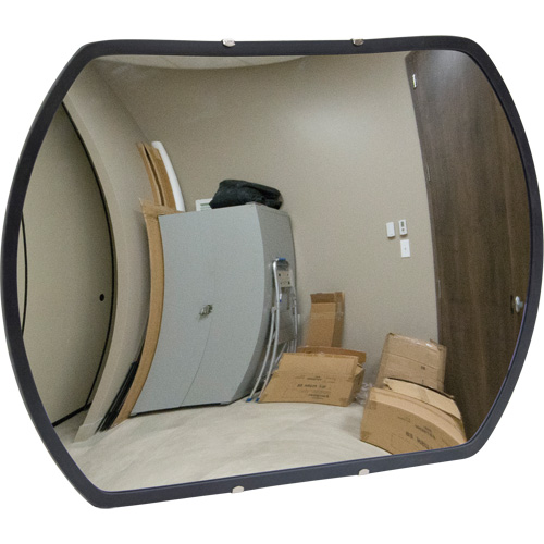 Roundtangular Convex Mirror with Bracket, 24" H x 36" W, Indoor/Outdoor Planification Entrepots Molloy