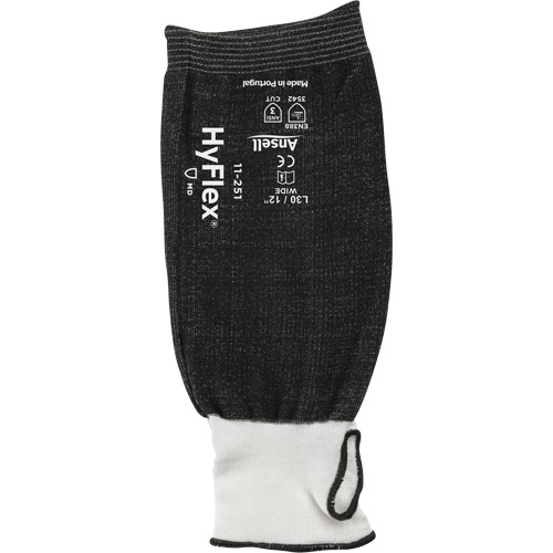 HyFlex&reg; Cut-Resistant Sleeve, HPPE, 12", ANSI/ISEA 105 Level 3, Black Planification Entrepots Molloy