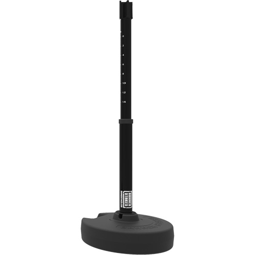 Base pour montant de barri&egrave;re PLUS, Hauteur de 42", Noir Planification Entrepots Molloy