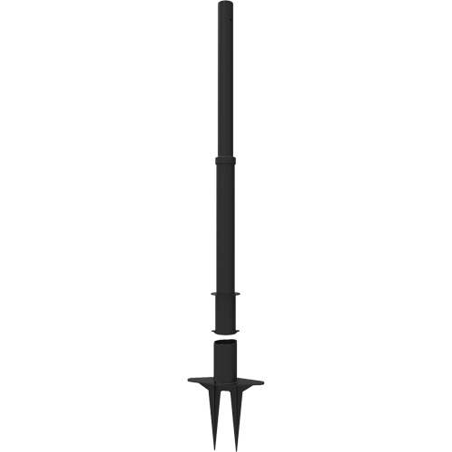 PLUS Barrier Posts, 42" High, Black Planification Entrepots Molloy