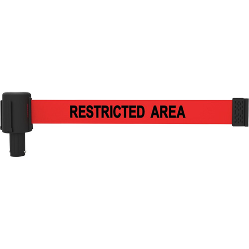 PLUS Banner Cassette, Restricted Area, 15', Red Tape Planification Entrepots Molloy