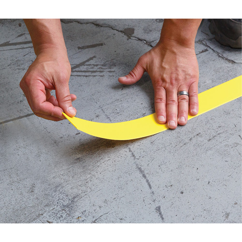 Tough-Mark Heavy-Duty Floor Marking, Rectangle, 48" L x 4" W, Yellow, Polyethylene Planification Entrepots Molloy