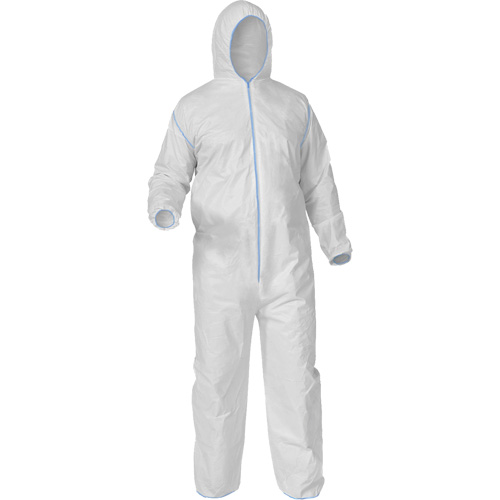 Protective Coveralls, Medium, White, Microporous Planification Entrepots Molloy