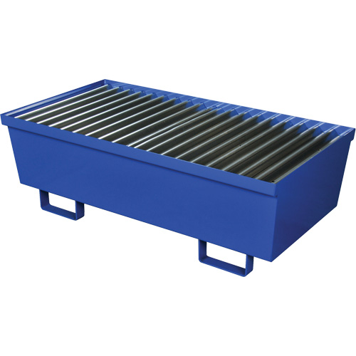 Steel Spill Containment Pallet, 74 US gal. Spill Capacity, 27" x 51.25" x 13" Planification Entrepots Molloy