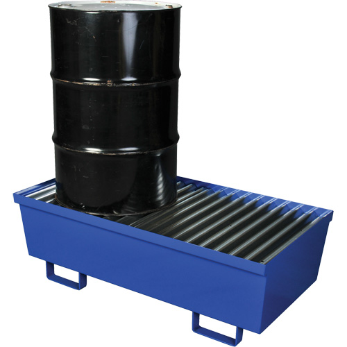 Steel Spill Containment Pallet, 74 US gal. Spill Capacity, 27" x 51.25" x 13" Planification Entrepots Molloy