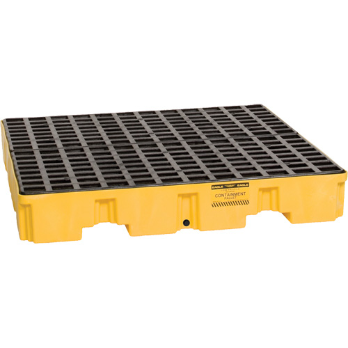Spill Containment Pallet, 66 US gal. Spill Capacity, 51.5" x 51.5" x 8" Planification Entrepots Molloy