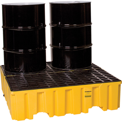 Spill Containment Pallet, 132 US gal. Spill Capacity, 51" x 52.5" x 13.75" Planification Entrepots Molloy