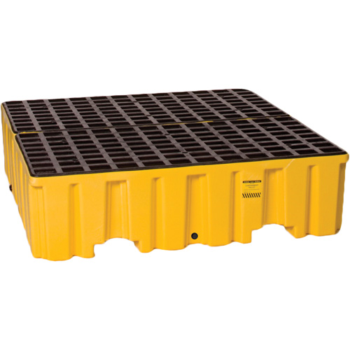 Spill Containment Pallet, 132 US gal. Spill Capacity, 51" x 52.5" x 13.75" Planification Entrepots Molloy