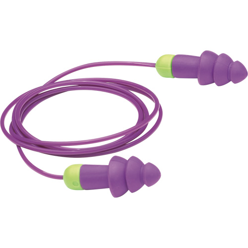 Bouchons d'oreilles r&eacute;utilisables Rockets, Avec cordon, Vrac - Sac en poly, 27 dB NRR, Taille unique Planification Entrepots Molloy