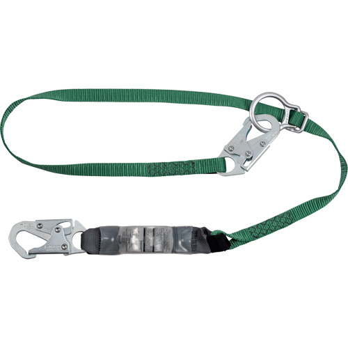 V-Series Tie-Back Lanyard, 6', Rebar Hook Center, Snap Hook Leg Ends, Polyester Planification Entrepots Molloy