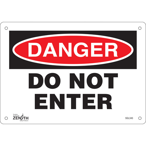 Enseigne Do Not Enter, 7" x 10", Aluminium, Anglais Planification Entrepots Molloy