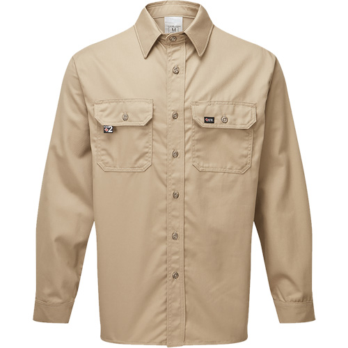 Chemise de travail de luxe 7 oz UltraSoft, Moyen (grande taille), Khaki Planification Entrepots Molloy