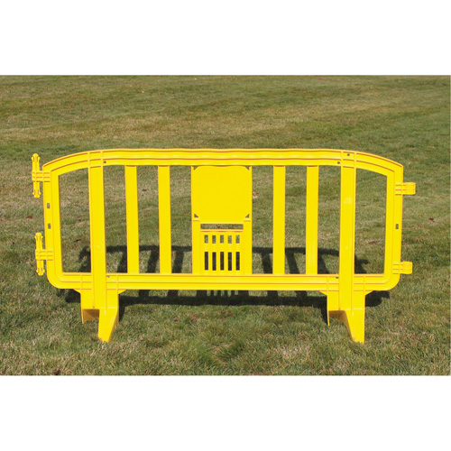 Barricade Movit, Emboîtables, 78" lo x 39" h, Jaune Planification Entrepots Molloy