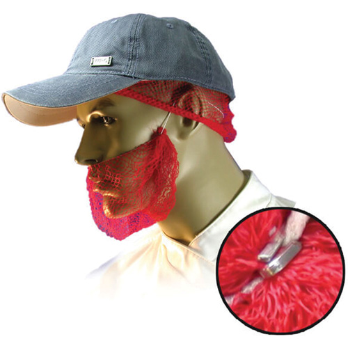 Disposable Beard Nets, Polypropylene, Red Planification Entrepots Molloy
