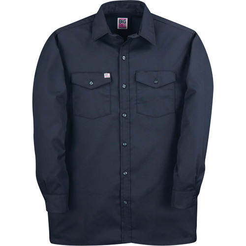 Long-Sleeved Twill Work Shirt, Men's, 4X-Large, Navy Blue Planification Entrepots Molloy