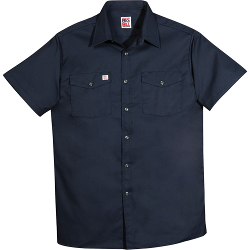 Chemise de travail &agrave; manches courtes en tissu crois&eacute;, Hommes, Moyen (grande taille), Bleu marine Planification Entrepots Molloy