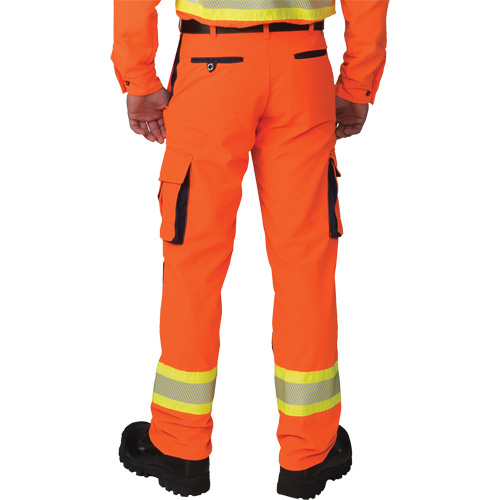 Pantalons cargo haute visibilit&eacute; antid&eacute;chirure, Polyester, 28, Orange haute visibilit&eacute; Planification Entrepots Molloy