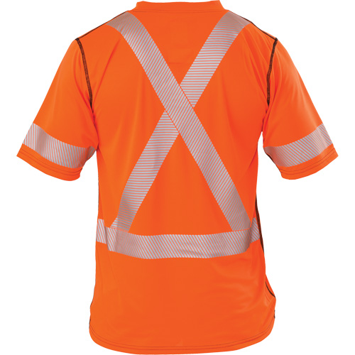 T-shirt &agrave; manches courtes haute visibilit&eacute; Polartec Power Grid, Polyester, 2T-Grand, Orange Planification Entrepots Molloy