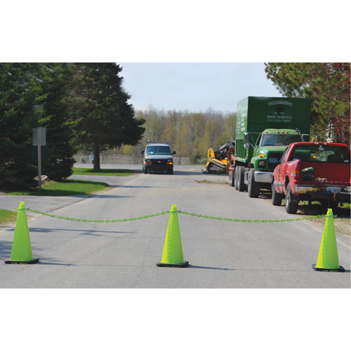 Ensemble de c&ocirc;nes de signalisation et chaînes, 28", Orange Planification Entrepots Molloy