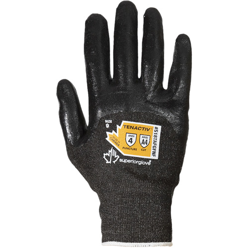 Ultrafine Composite Filament Fiber Knit Gloves, Size 5, 18 Gauge, Foam Nitrile Coated, TenActiv Shell, ASTM ANSI Level A4 Planification Entrepots Molloy