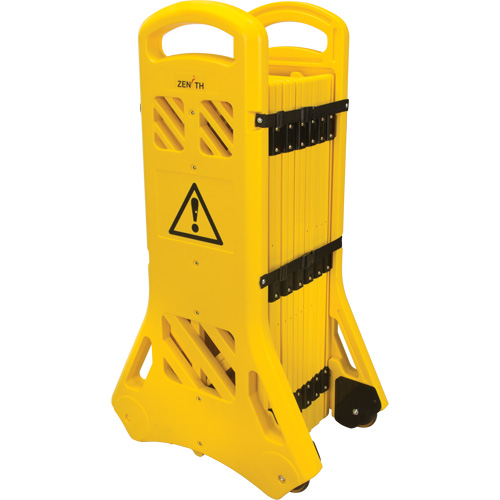 Portable Mobile Barrier, 40" H x 13' L, Yellow Planification Entrepots Molloy