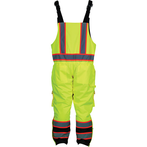 Insulated Overalls, Polyester/Polyurethane, Small, High Visibility Lime-Yellow Planification Entrepots Molloy