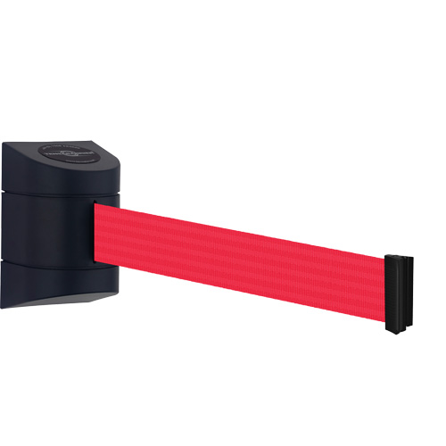 Unit&eacute; murale Tensabarrier, Plastique, Fixation par vis, 30', Ruban Rouge Planification Entrepots Molloy