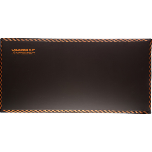 Tapis anti-fatigue pour travail debout, Lisse, 18" x 36" x 1", Noir, Caoutchouc Planification Entrepots Molloy