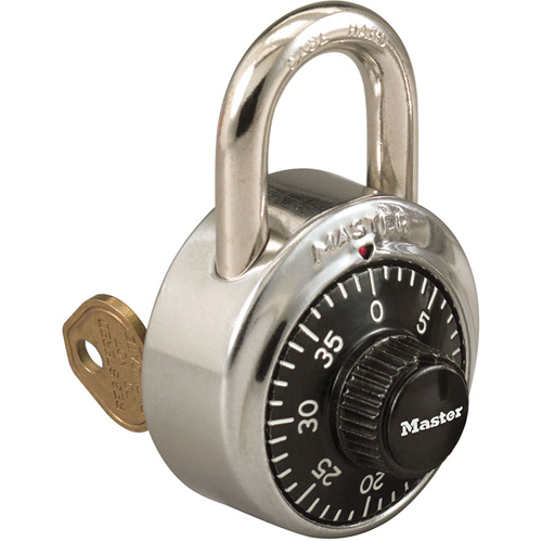 1525 Series Padlock with Key Control Feature, Combination, Stainless Steel, 1-7/8" Width Planification Entrepots Molloy