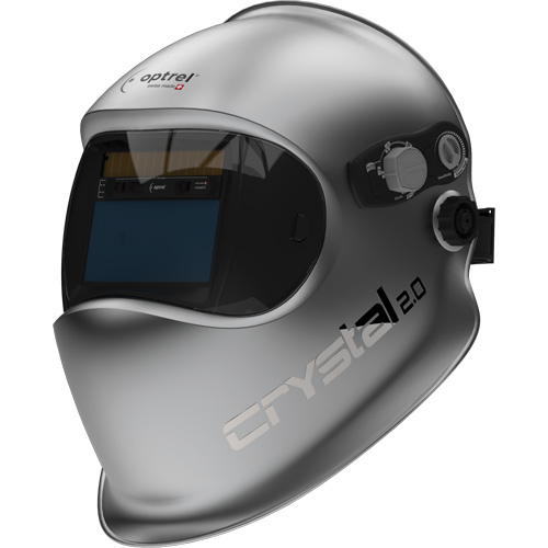 Crystal 2.0 Auto Darkening Welding Helmet, 3.94" L x 1.97" W View Area, 2/4 - 12 Shade Range, Silver Planification Entrepots Molloy