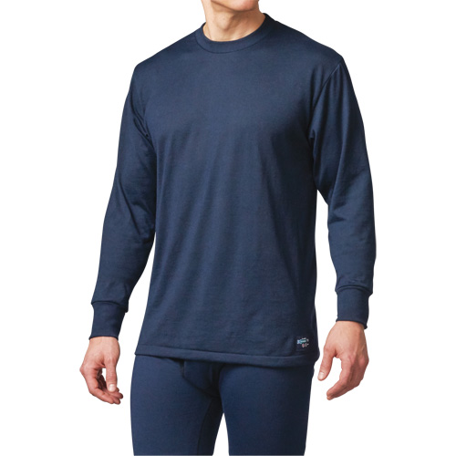 T-shirt &agrave; manches longues de base ignifuge, Petit, Bleu marin Planification Entrepots Molloy