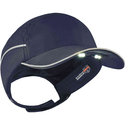 Skullerz&reg; 8965 Lightweight Bump Cap Hat with LED Lighting, Navy Blue Planification Entrepots Molloy