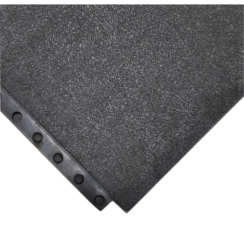 Tapis antifatigue 24/Seven Locksafe, Lisse, 3' x 3' x 5/8", Noir, Nitrile Planification Entrepots Molloy