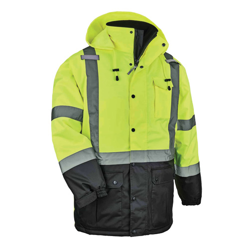GloWear&reg; 8384 Type R Thermal Parka, High Visibility Lime-Yellow, Large Planification Entrepots Molloy