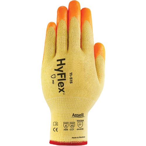 HyFlex&reg; High Visibility Cut-Resistant Gloves, Size 6, 13 Gauge, Foam Nitrile Coated, Stainless Steel/Kevlar&reg;/Spandex Shell, ASTM ANSI Level A5/EN 388 Level E Planification Entrepots Molloy