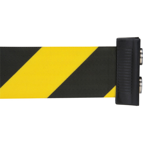 Magnetic Tape Cassette for Build-Your-Own Crowd Control Barrier, 7', Black and Yellow Tape Planification Entrepots Molloy