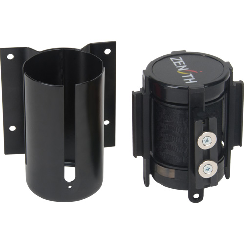 Wall Mount Barrier with Magnetic Tape, Steel, Screw Mount, 7', Black Tape Planification Entrepots Molloy