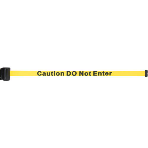 Wall Mount Barrier with Magnetic Tape, Steel, Screw Mount, 7', Yellow Tape Planification Entrepots Molloy