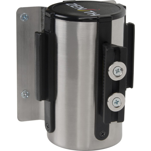 Wall Mount Barrier with Magnetic Tape, Steel, Screw Mount, 7', Yellow Tape Planification Entrepots Molloy